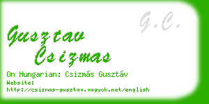 gusztav csizmas business card
