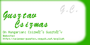 gusztav csizmas business card